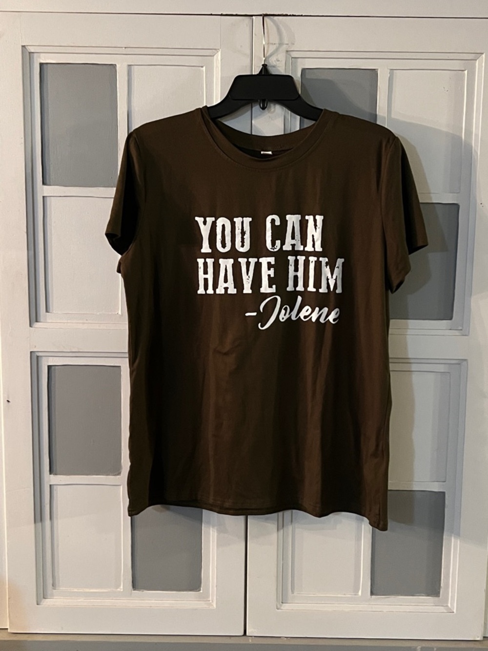You Can Have Him Jolene Graphic Tee in Army Green